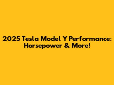 2025 Tesla Model Y Performance: Horsepower & More!