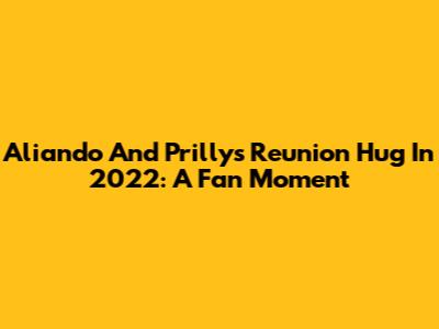 Aliando And Prilly's Reunion Hug In 2022: A Fan Moment