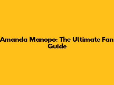 Amanda Manopo: The Ultimate Fan Guide