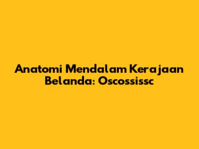 Anatomi Mendalam Kerajaan Belanda: Oscossissc