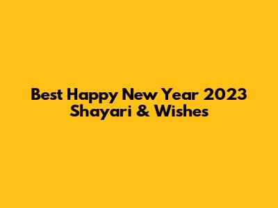 Best Happy New Year 2023 Shayari & Wishes
