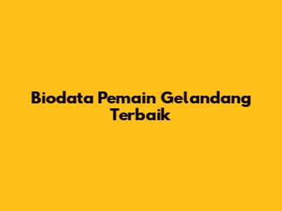 Biodata Pemain Gelandang Terbaik