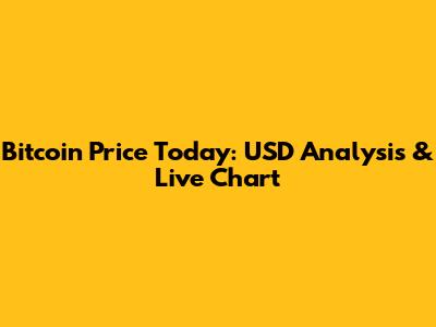 Bitcoin Price Today: USD Analysis & Live Chart