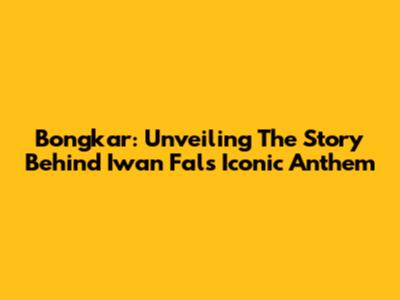 Bongkar: Unveiling The Story Behind Iwan Fals' Iconic Anthem