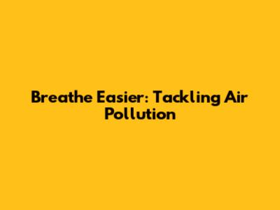 Breathe Easier: Tackling Air Pollution