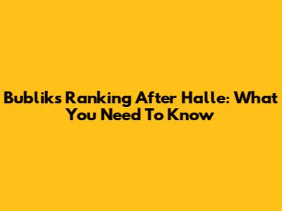 Bublik's Ranking After Halle: What You Need To Know