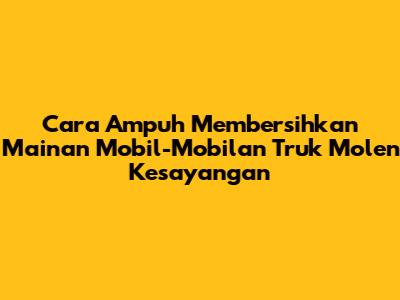 Cara Ampuh Membersihkan Mainan Mobil-Mobilan Truk Molen Kesayangan