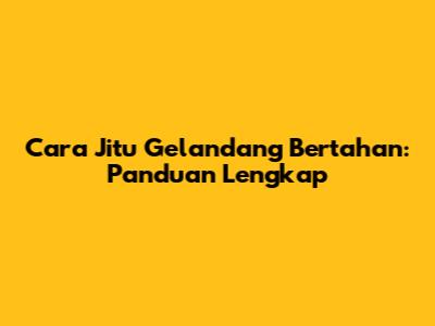 Cara Jitu Gelandang Bertahan: Panduan Lengkap