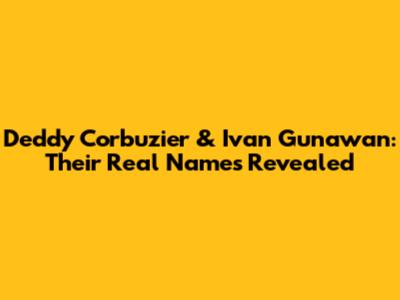 Deddy Corbuzier & Ivan Gunawan: Their Real Names Revealed