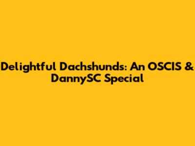 Delightful Dachshunds: An OSCIS & DannySC Special