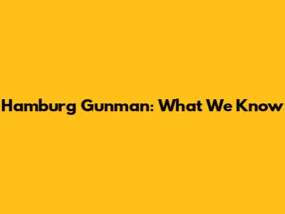 Hamburg Gunman: What We Know