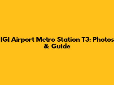 IGI Airport Metro Station T3: Photos & Guide