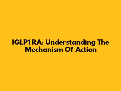 IGLP1 RA: Understanding The Mechanism Of Action