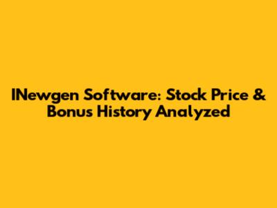 INewgen Software: Stock Price & Bonus History Analyzed