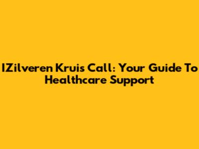 IZilveren Kruis Call: Your Guide To Healthcare Support