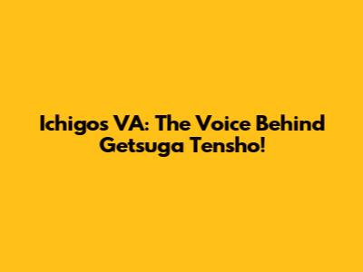 Ichigo's VA: The Voice Behind Getsuga Tensho!