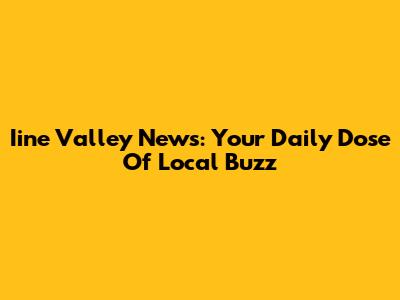 Iine Valley News: Your Daily Dose Of Local Buzz