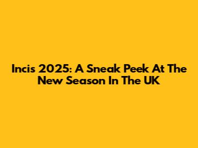 Incis 2025: A Sneak Peek At The New Season In The UK