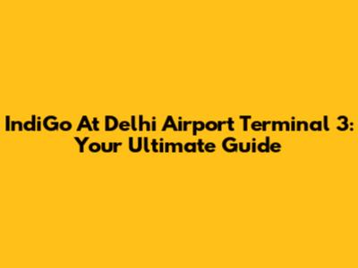 IndiGo At Delhi Airport Terminal 3: Your Ultimate Guide
