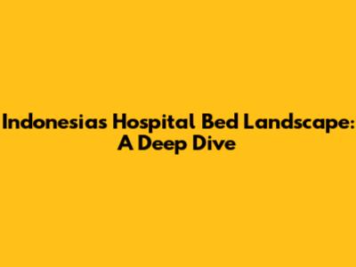 Indonesia's Hospital Bed Landscape: A Deep Dive