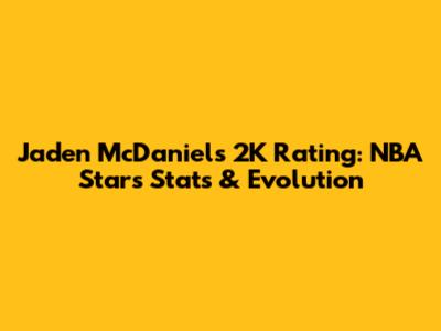 Jaden McDaniels 2K Rating: NBA Star's Stats & Evolution
