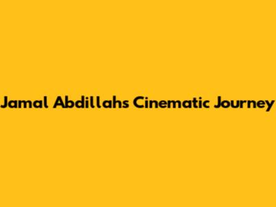 Jamal Abdillah's Cinematic Journey