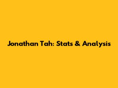 Jonathan Tah: Stats & Analysis