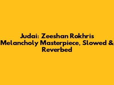 Judai: Zeeshan Rokhri's Melancholy Masterpiece, Slowed & Reverbed