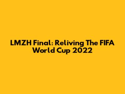 LMZH Final: Reliving The FIFA World Cup 2022