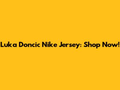 Luka Doncic Nike Jersey: Shop Now!