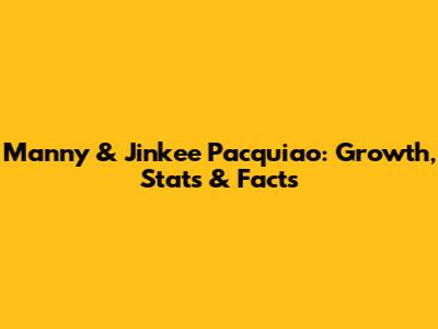 Manny & Jinkee Pacquiao: Growth, Stats & Facts