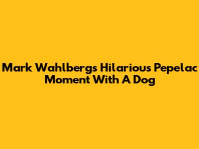Mark Wahlberg's Hilarious Pepelac Moment With A Dog