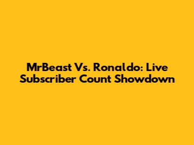 MrBeast Vs. Ronaldo: Live Subscriber Count Showdown
