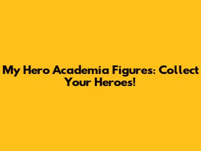 My Hero Academia Figures: Collect Your Heroes!