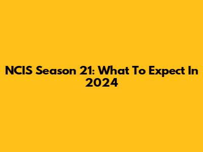 NCIS Season 21: What To Expect In 2024