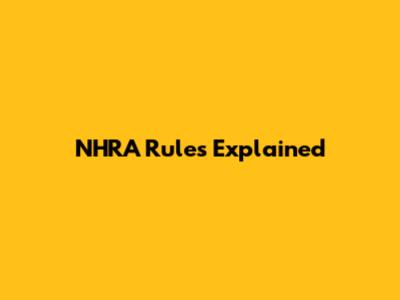 NHRA Rules Explained