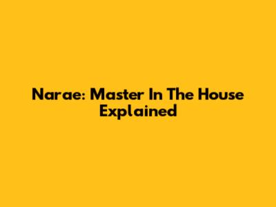 Narae: Master In The House Explained