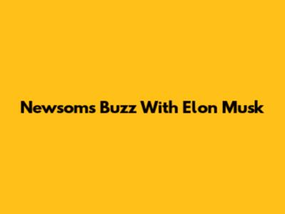 Newsom's Buzz With Elon Musk
