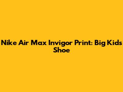 Nike Air Max Invigor Print: Big Kids' Shoe