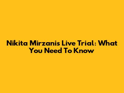 Nikita Mirzani's Live Trial: What You Need To Know
