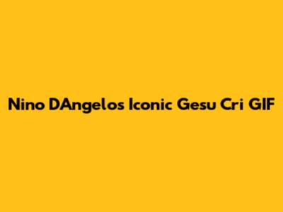 Nino D'Angelo's Iconic 'Gesu Cri' GIF