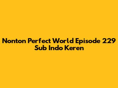 Nonton Perfect World Episode 229 Sub Indo Keren
