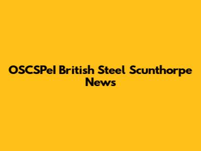 OSCSPeI British Steel Scunthorpe News