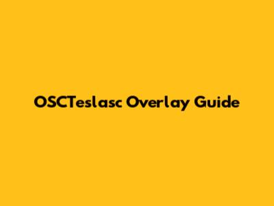 OSCTeslasc Overlay Guide