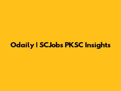 Odaily | SCJobs PKSC Insights
