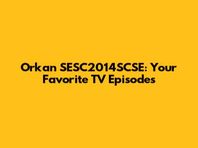 Orkan SESC2014SCSE: Your Favorite TV Episodes