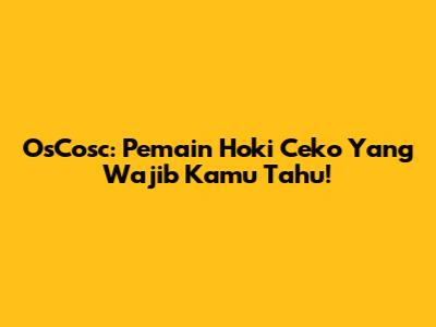 OsCosc: Pemain Hoki Ceko Yang Wajib Kamu Tahu!