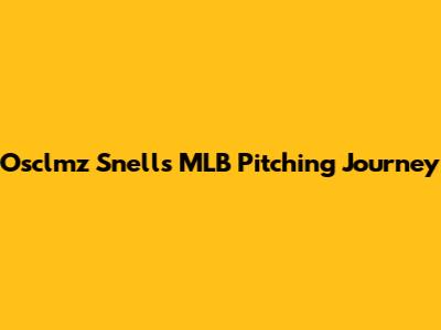 Osclmz Snell's MLB Pitching Journey
