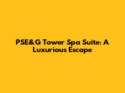 PSE&G Tower Spa Suite: A Luxurious Escape