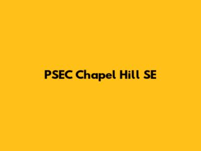PSEC Chapel Hill SE